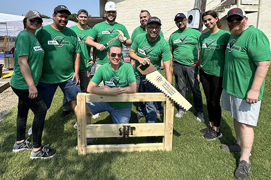 IMAGE: Texell employees after volunteering at Sleep in Heavenly Peace