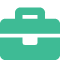 ICON: green briefcase icon
