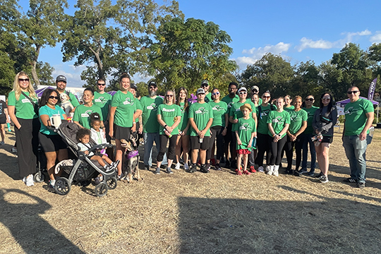 IMAGE: Texell employees in Texell Serves shirts at Walk to End Alzheimer's